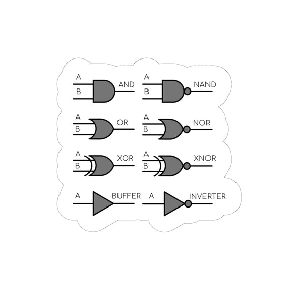 Logic Gates Kiss-Cut Sticker