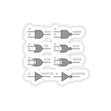 Logic Gates Kiss-Cut Sticker