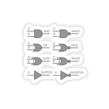 Logic Gates Kiss-Cut Sticker