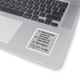Cup fullness Formula Kiss-Cut Sticker