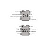 555 and 741 Kiss-Cut Stickers