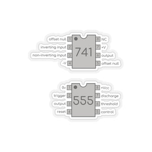 555 and 741 Kiss-Cut Stickers