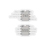 555 and 741 Kiss-Cut Stickers