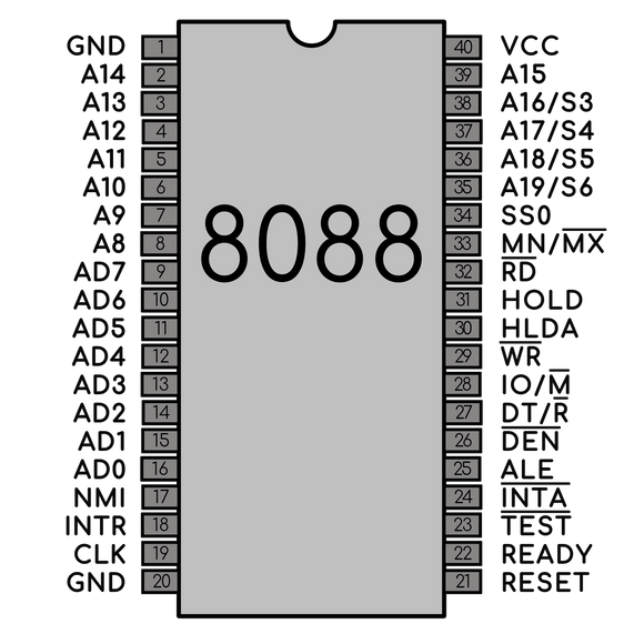 8088 Microprocessor Hoodie