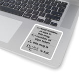 Cup fullness Formula Kiss-Cut Sticker