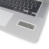 Old School Keyboard Kiss-Cut Sticker